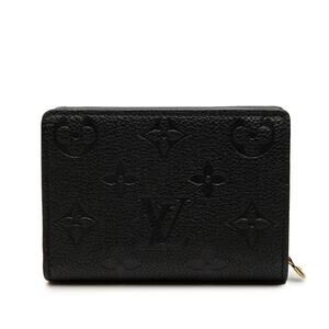 Louis Vuitton Monogram Empreinte Leather Portefeuille Clea Bifold Wallet Black